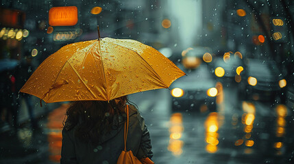 rainy day in the city