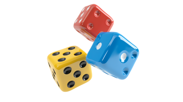 Dice Board Game on transparent background