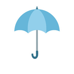 Doodle simple umbrella cute illustration for rainy and summer season that can be used for sticker, book, scrapbook, icon, decorative, e.t.c with aesthetic blue color
