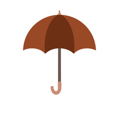 Doodle simple umbrella cute illustration for rainy and summer season that can be used for sticker, book, scrapbook, icon, decorative, e.t.c with aesthetic brown color