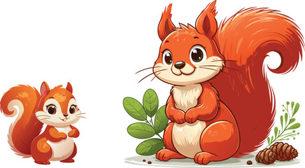 Cute squral vector cartoon illustration