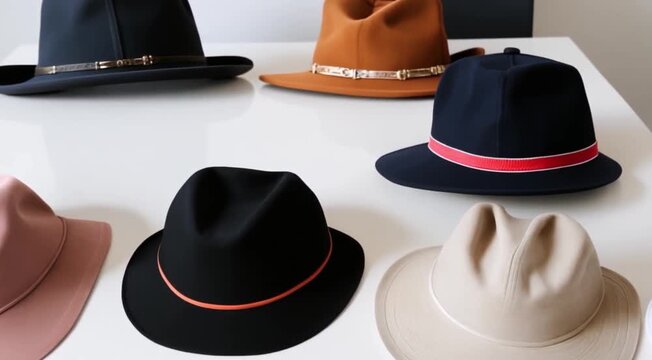 black and white hats