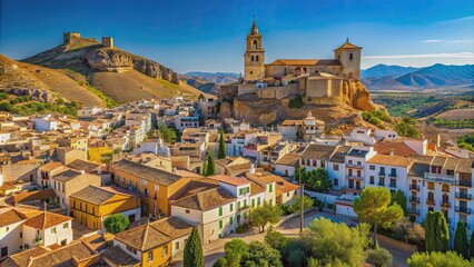 Fototapeta premium Panoramic view of historic town of Cehegin in Murcia, Spain , Cehegin, Murcia, Spain, panoramic, town