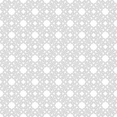 Seamless arabic linear pattern on white background. Versatile design for various decorative purposes.