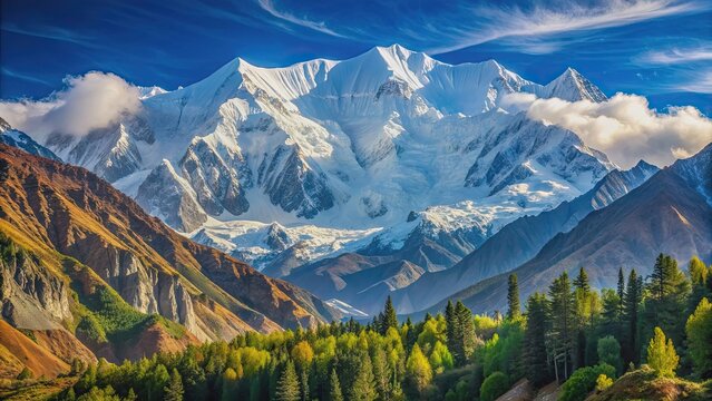 Majestic Nanga Parbat mountain in Gilgit Baltistan, Pakistan, Nanga Parbat, mountain, peak, summit