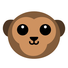 A cute round monkey face