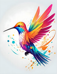 Obraz premium Colourful Hummingbird 