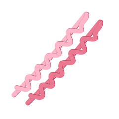 Pink hairpin illustration