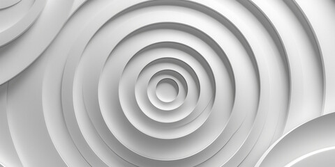 Obraz premium Abstract white concentric circles forming a modern background design