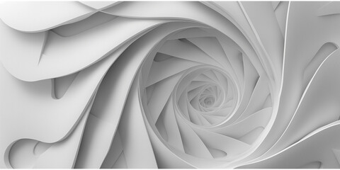 White abstract swirl background creating tunnel effect