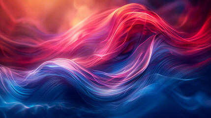 Fototapeta premium Abstract vibrant flowing colorful waves, digital