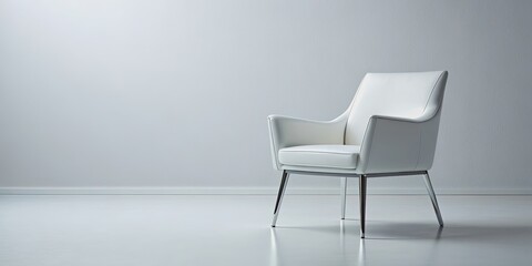 Obraz premium Sleek and minimalistic modern chair against a white background, modern, chair, furniture, contemporary, design, stylish, interior