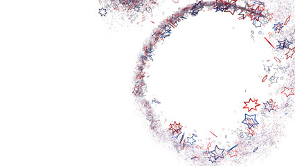 Confetti -  Red Blue White Confetti Confetti Overlay