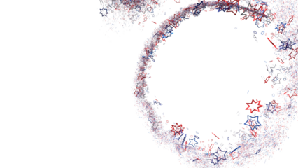 Confetti -  Red Blue White Confetti Confetti Overlay