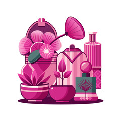 Outline flower set for artistic designs.