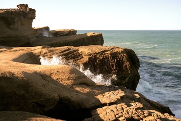 Heavy waves hitting the reef, Castlepoint Reef, © Louis