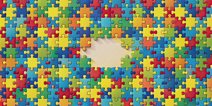 Colorful puzzle background for World Autism Awareness Day , autism, awareness, puzzle, colorful, background