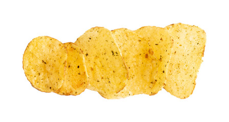 chips potato isolated on white