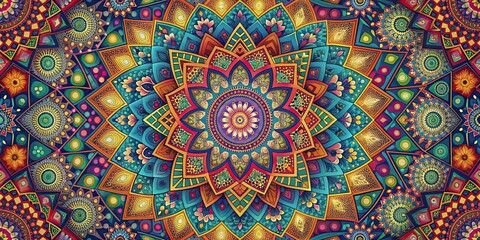 Beautiful geometric abstract background with vibrant colors and intricate patterns , Geometric, Abstract, Background, Beautiful
