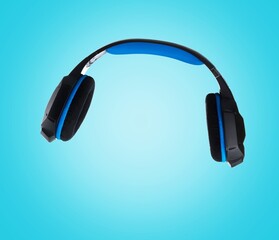 Modern stylish black Wireless headphones