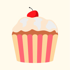 Cupcake on white background icon design on white