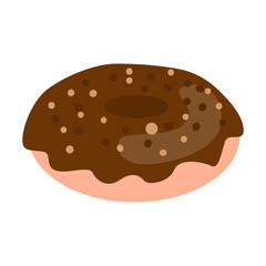 Doughnut Melted Cartoon Icon Illustration