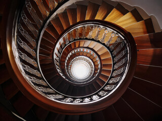 spiral staircase in the church