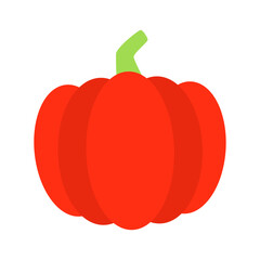 Pumpkin vegetable icon isolated on white