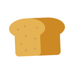 Sliced toast bread illustration on white background