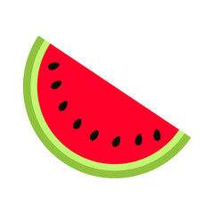 Slice watermelon fresh fruit icon isolated on white