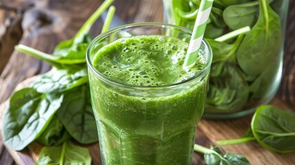 Fresh Green Smoothie in a Glass