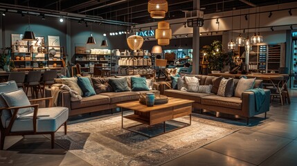 Fototapeta premium Furniture store background