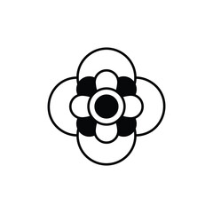 Flower icon design with white background stock illustration