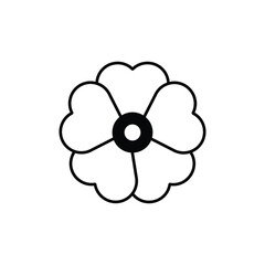 Geranium icon design with white background stock illustration