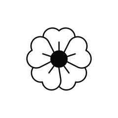 Sakura icon design with white background stock illustration