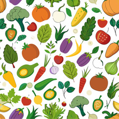 Fototapeta premium Vegetables pattern
