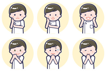 男性ナース01のポーズセット_04