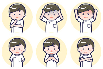 男性ナース01のポーズセット_05