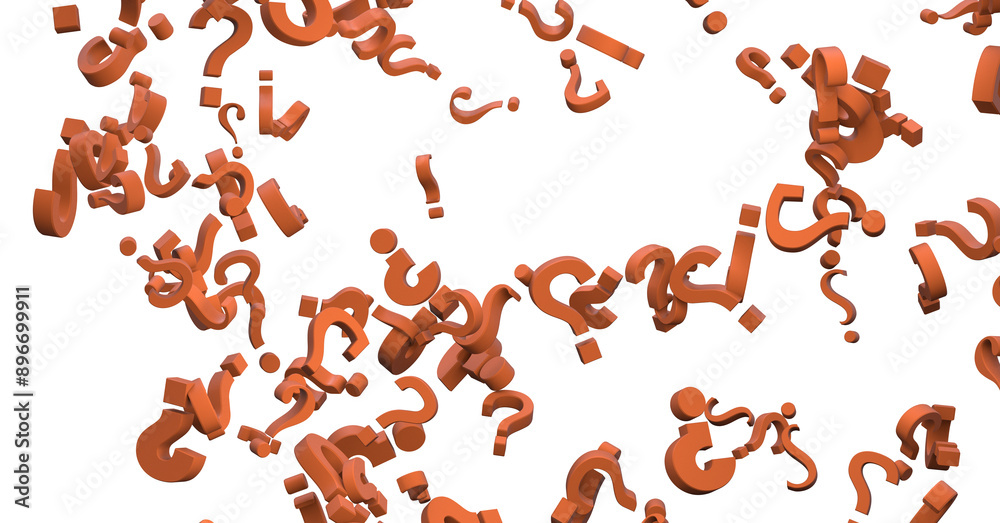 Poster colored question marks background concept