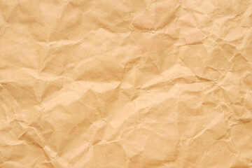 Abstract crumpled and creased recycle brown paper texture background