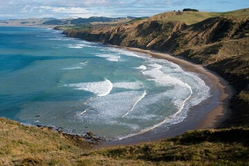 Heavy waves hitting the Beach at Castlepoint © Louis
