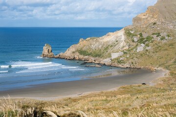 Heavy waves hitting the Beach at Castlepoint
