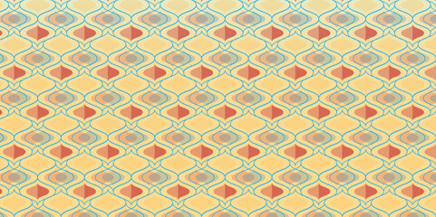 Vector Overlapping Pattern Minimal diamond geometric digital wave backdrop abstract wave square background. multicolor line seamless tile stripe overlap creative retro square pattern background.