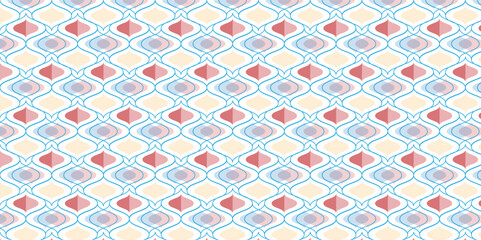 Vector Overlapping Pattern Minimal diamond geometric digital wave backdrop abstract wave square background. multicolor line seamless tile stripe overlap creative retro square pattern background.