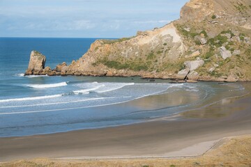 Heavy waves hitting the Beach at Castlepoint © Louis