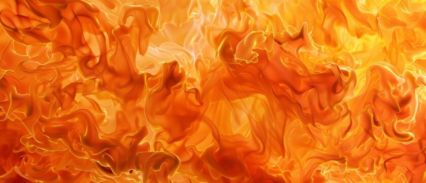 Panoramic close-up, high detail scan of dancing flames texture, Generative AI