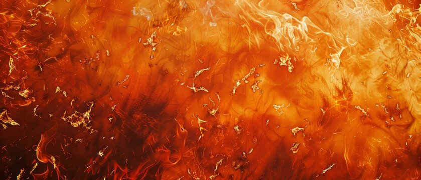 Panoramic close-up, high detail scan of hot fire texture, Generative AI
