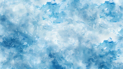 Fototapeta premium Abstract watercolor painting in shades of blue and white evoking a serene and tranquil ambiance.
