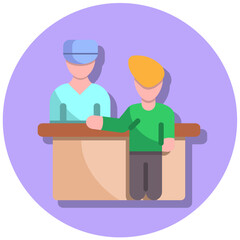 Obraz premium Front Desk Icon