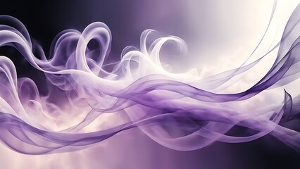 Obraz premium Ethereal abstract smoke, gradient shades from purple to silver, mysterious and otherworldly, soft and flowing smoke trails